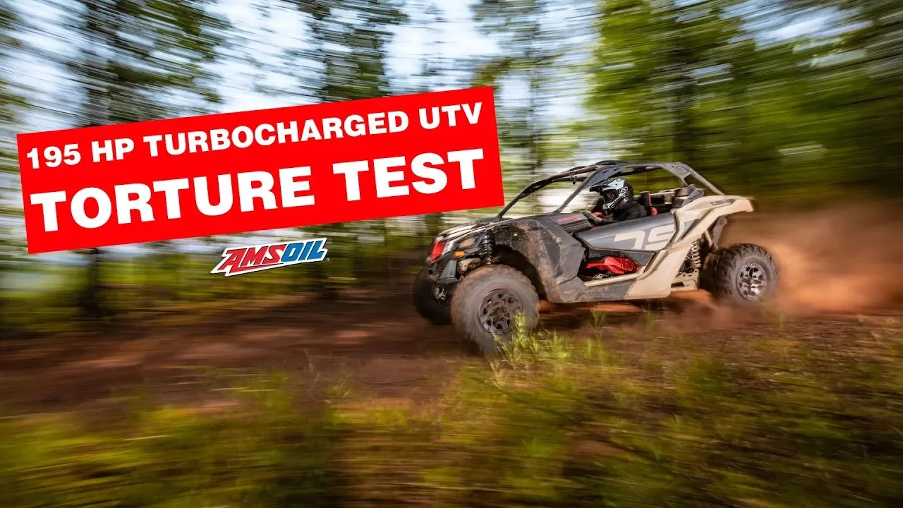 Can-Am Maverick speeding down trail