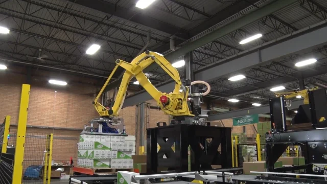 FANUC M-410 palletizing boxes