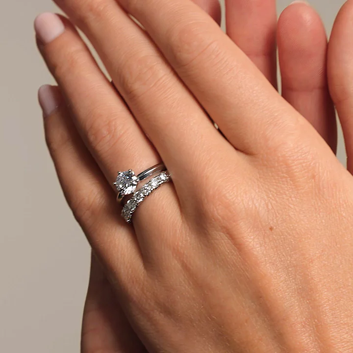 18K White Gold Classic Six-Prong Solitaire Ring