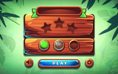 Vector design illustration for game ui , simple easy concept menu