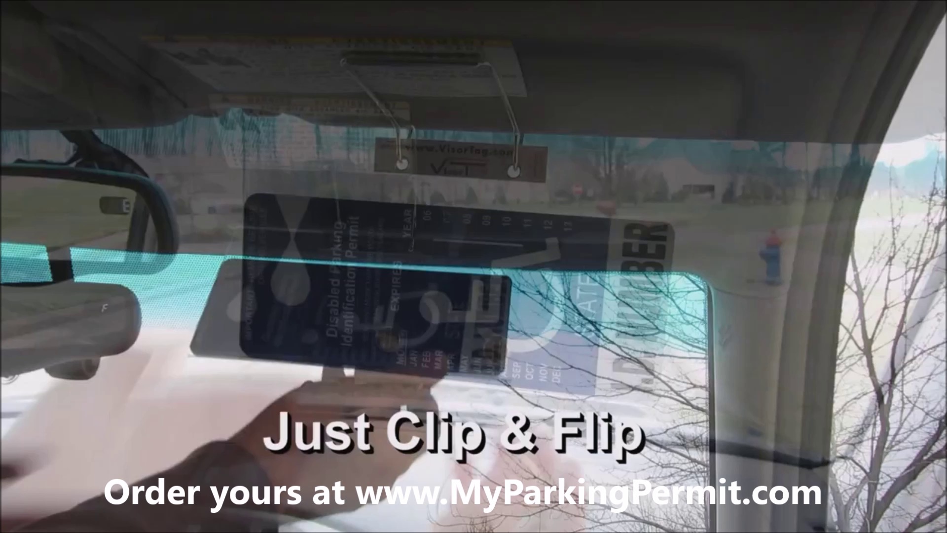 VisorTag® Horizontal Parking Permit Holder & Protector