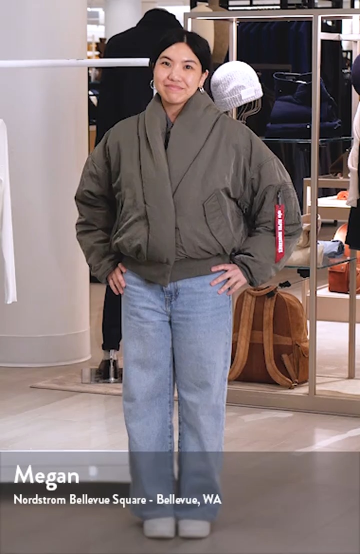 Alpha Industries Shawl Collar Down Flight Jacket | Nordstrom