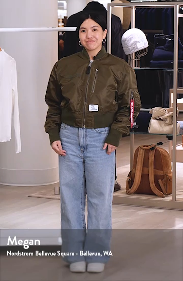 Alpha Industries L-2B Gen Crop Flight Jacket | Nordstrom
