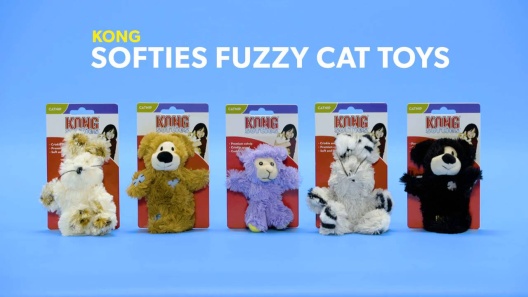 KONG Softies Fuzzy Bunny Cat Toy, Color Varies 