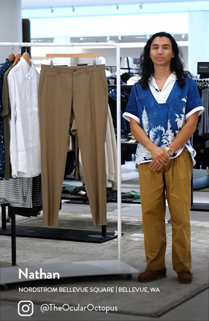 Genius Virgin Wool Blend Flat Front Dress Pants