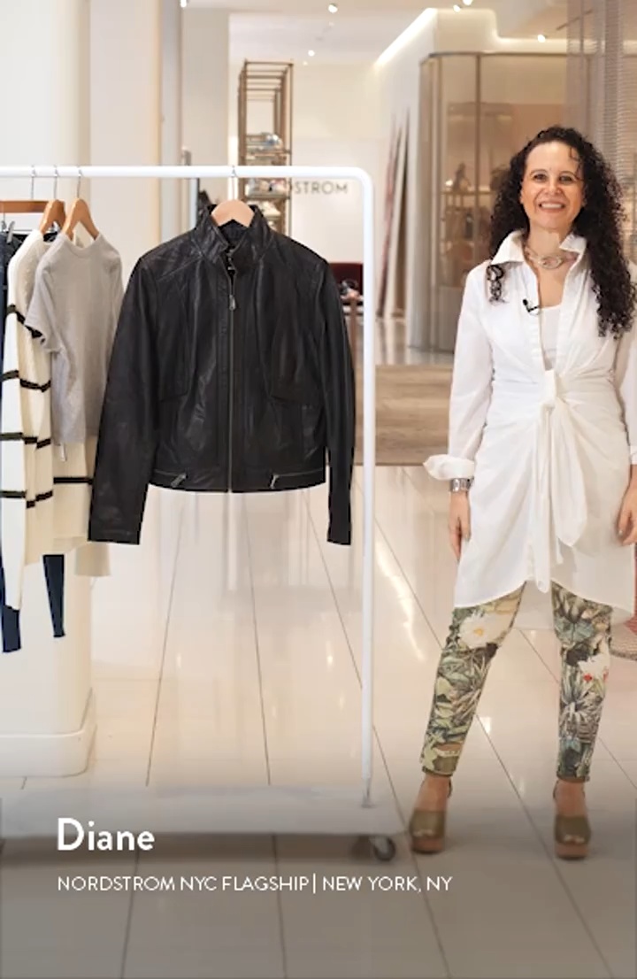 Andrew Marc Rowan Leather Racer Jacket | Nordstrom