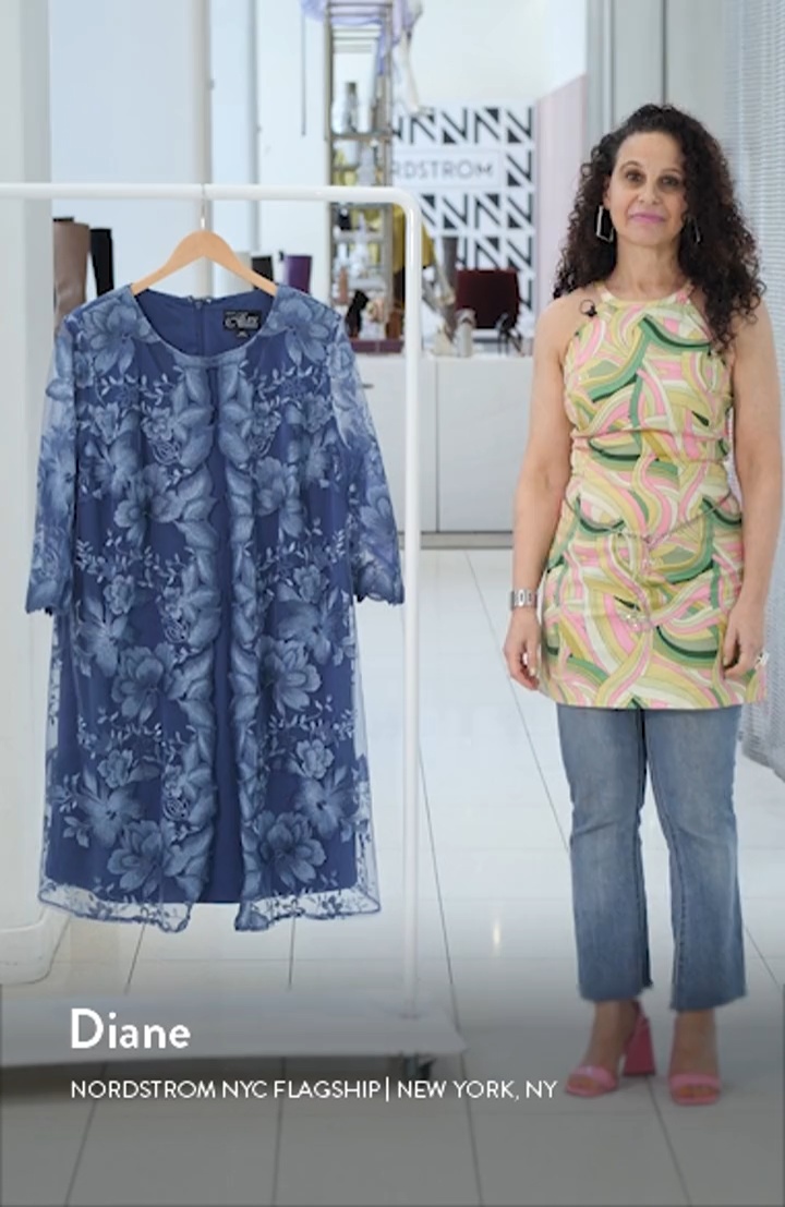 Embroidered Lace Mock Jacket Cocktail Dress (Women) | Nordstromrack