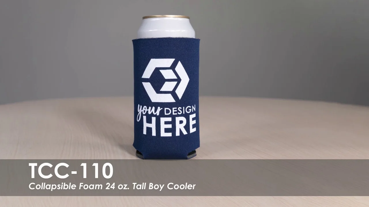Personalized 24 oz. Tall Boy Can Cooler with Logo