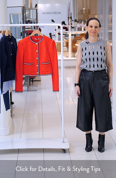 Alice + Olivia Avalon Shrunken Tweed Jacket | Nordstrom