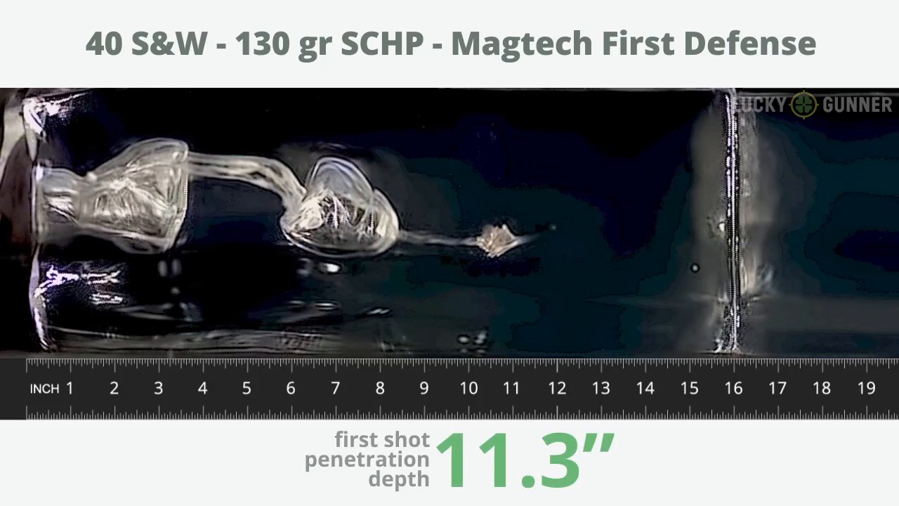 40 S&W Ammo - 130 gr JHP - Magtech First Defense 40 S&W