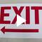 Exit Sign with Adhesive Arrows