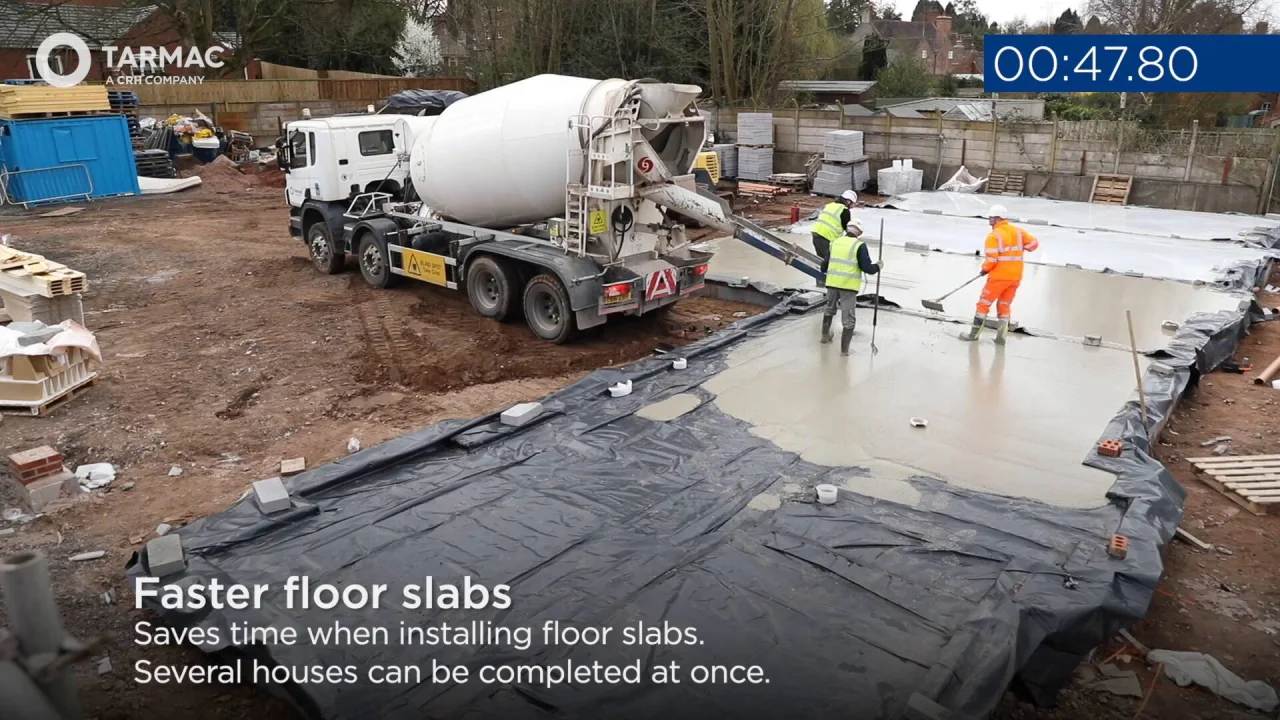 Faster floor slab construction - Topflow - Belbroughton