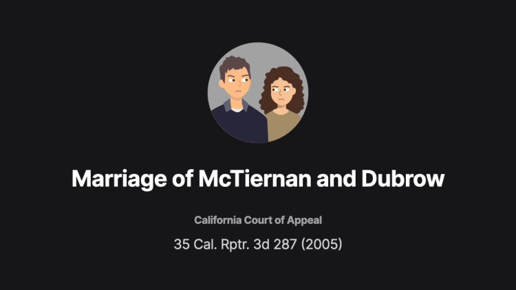 Marriage of McTiernan and Dubrow