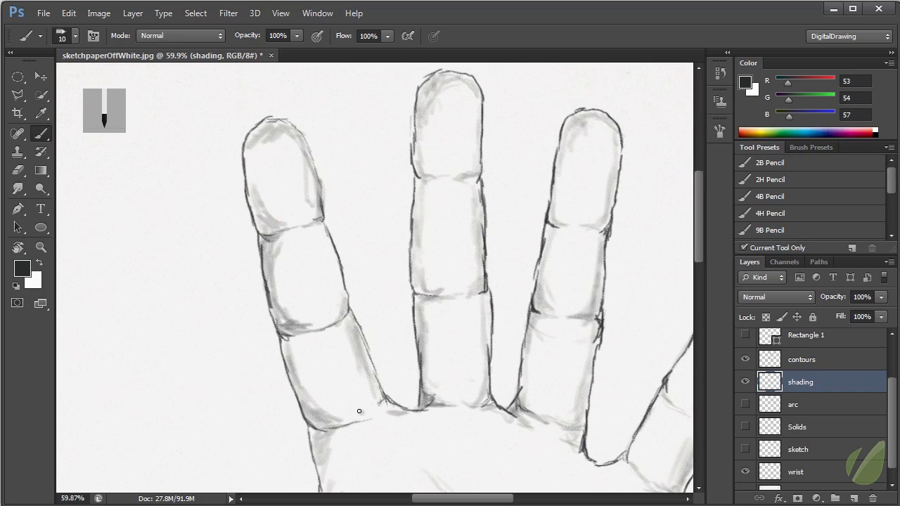 Introduction to Digital Figure Drawing - Hands