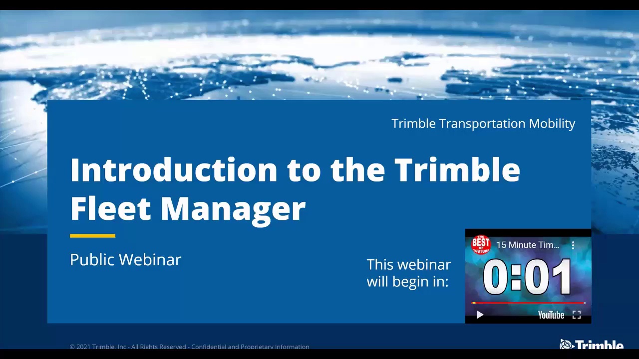FMS Trimble Fleet Manager Introduction 07.22.21