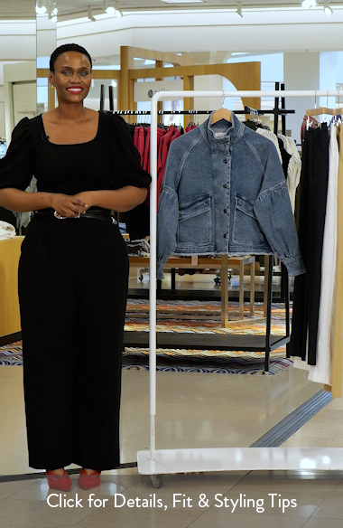Treasure & Bond Blouson Sleeve Denim Jacket | Nordstrom