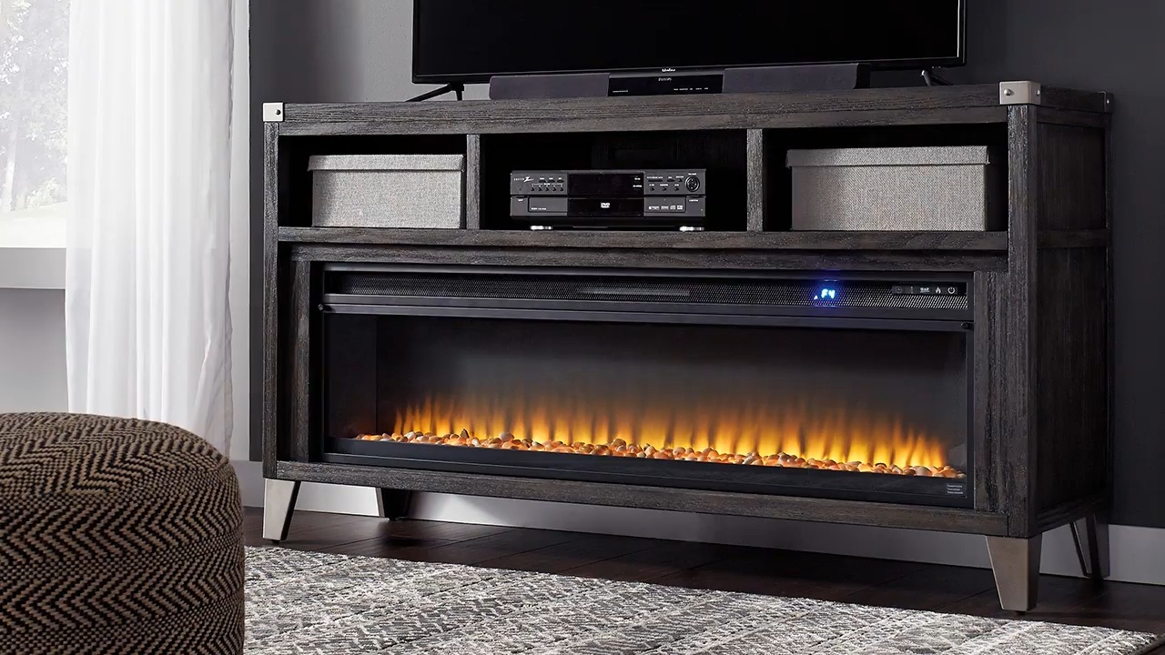 Gray fireplace tv stand 70 inch hotsell