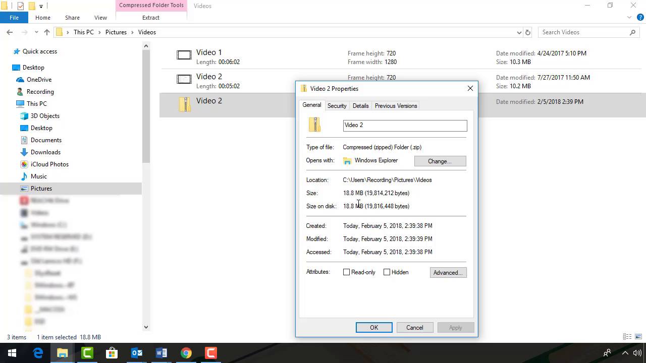 how to compress a file for email attachment in outlook