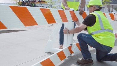 SafetyRail® ADA-Compliant Pedestrian Barricade