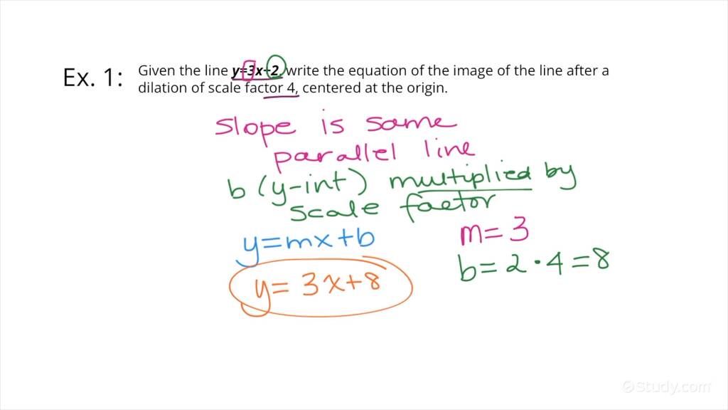 How To Find The Equation Of A Line Given The Equation Of The Original 