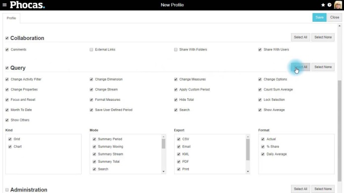 Manage site-wide profiles