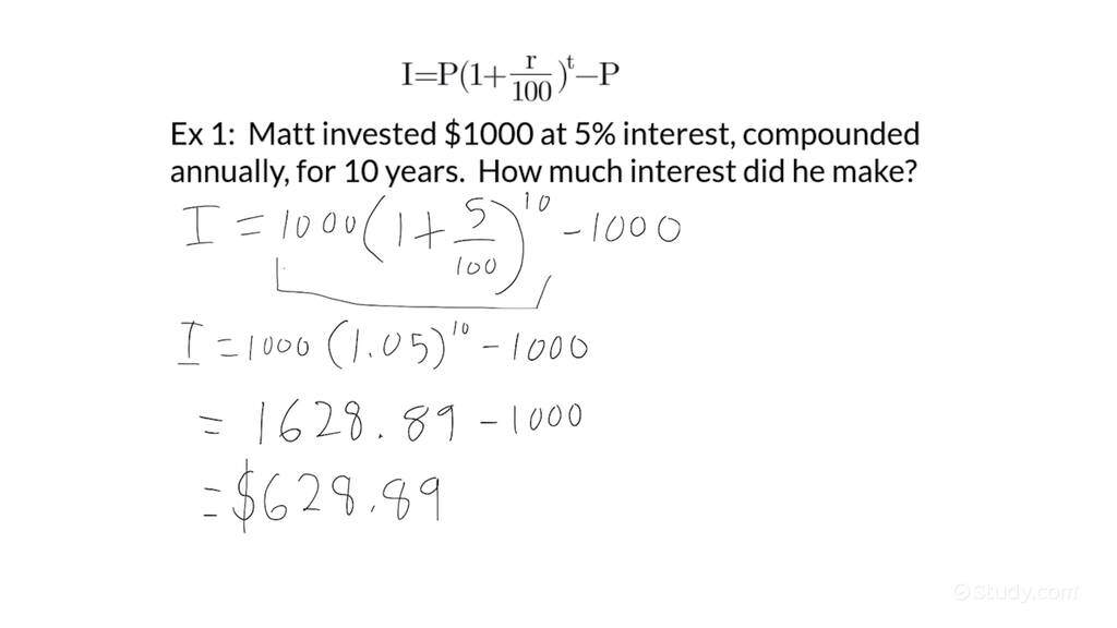 How To Calculate Compound Interest Algebra Study