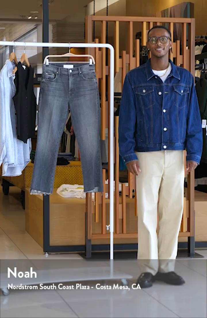 MOTHER The Insider Frayed Step Hem Crop Bootcut Jeans | Nordstromrack