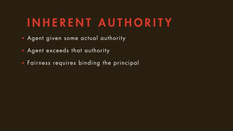 The Agent's Authority to Act