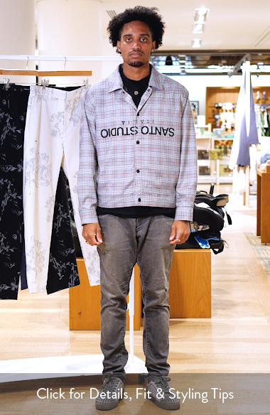 SANTO STUDIO Bear Degidio Edition - Plaid Button-Up Shirt Jacket