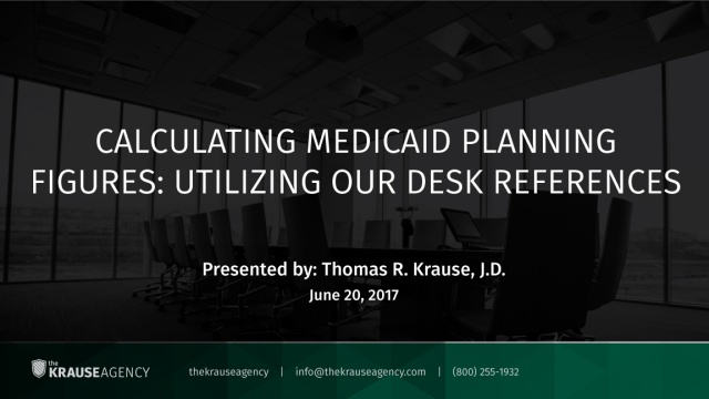 Calculating Medicaid Planning Figures