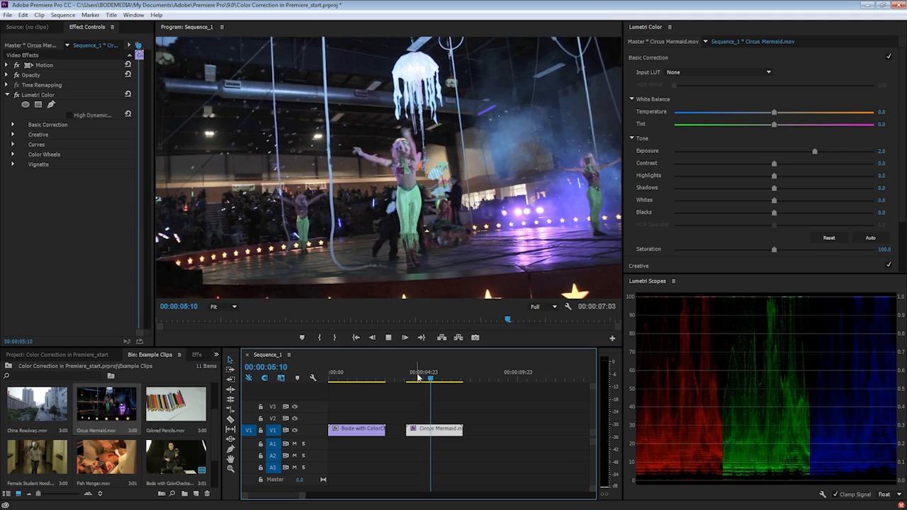 Cách điều chỉnh độ phơi sáng: Chỉnh sửa hình ảnh video trong Adobe ...