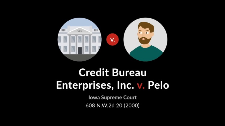 Credit Bureau Enterprises, Inc. v. Pelo