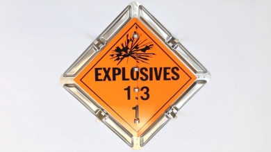 7 Legend Flip-n-Lock™ Explosive Placard Set, Aluminum