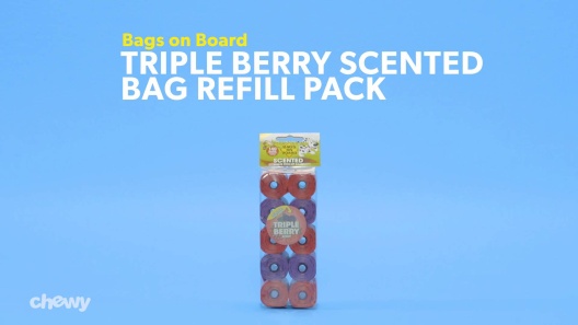 Bags on Board Set with Glow in the Dark Bone Dispenser & 280 Berry Scented  Bags