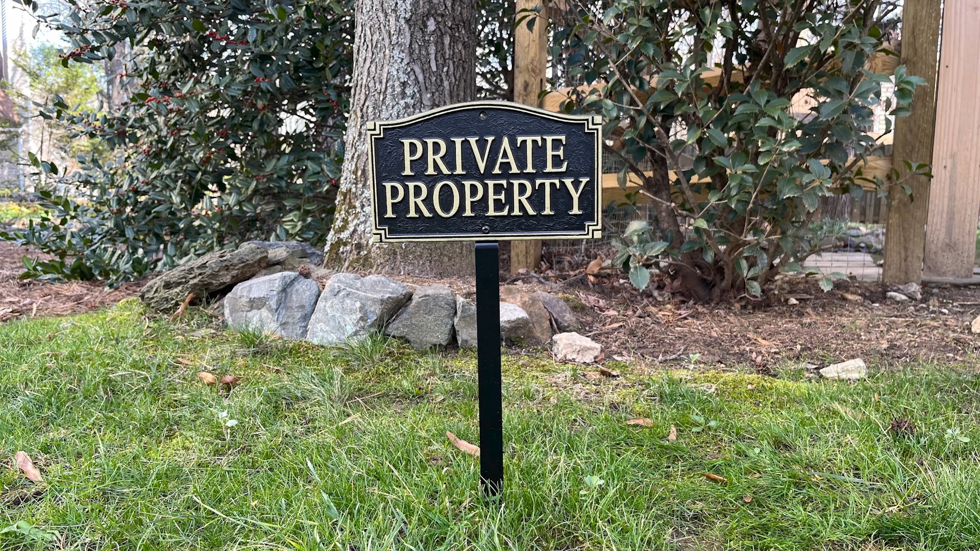 Private Property WP-0004 Garden Boss Sign