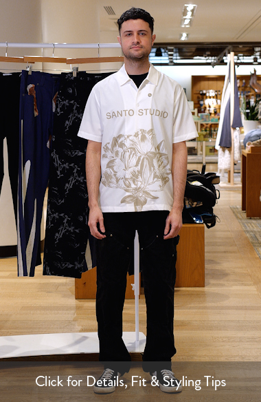 SANTO STUDIO Jett Lawrence Edition - White Flower Button-Up Shirt