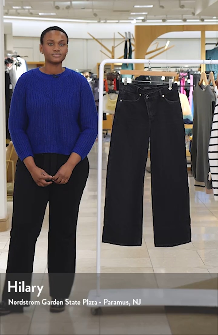 AllSaints Aki Crossover Wide Leg Jeans | Nordstrom