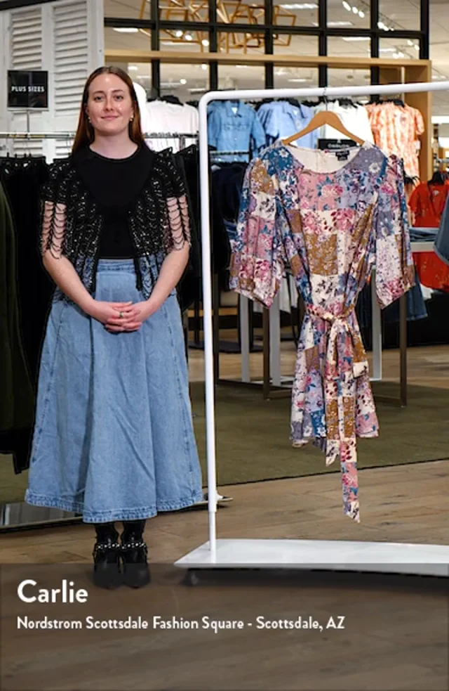 City Chic Forever Floral A-Line Minidress Nordstromrack