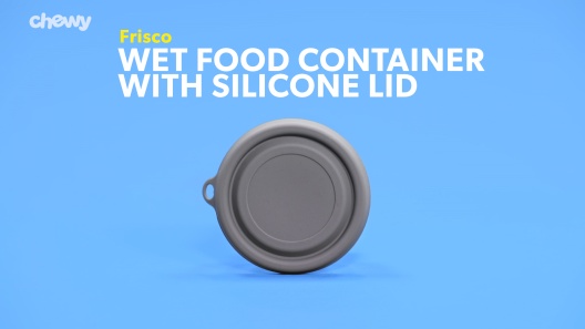 FRISCO Wet Food Container with Silicone Lid, Gray, Small: 1 cup, 1 count 