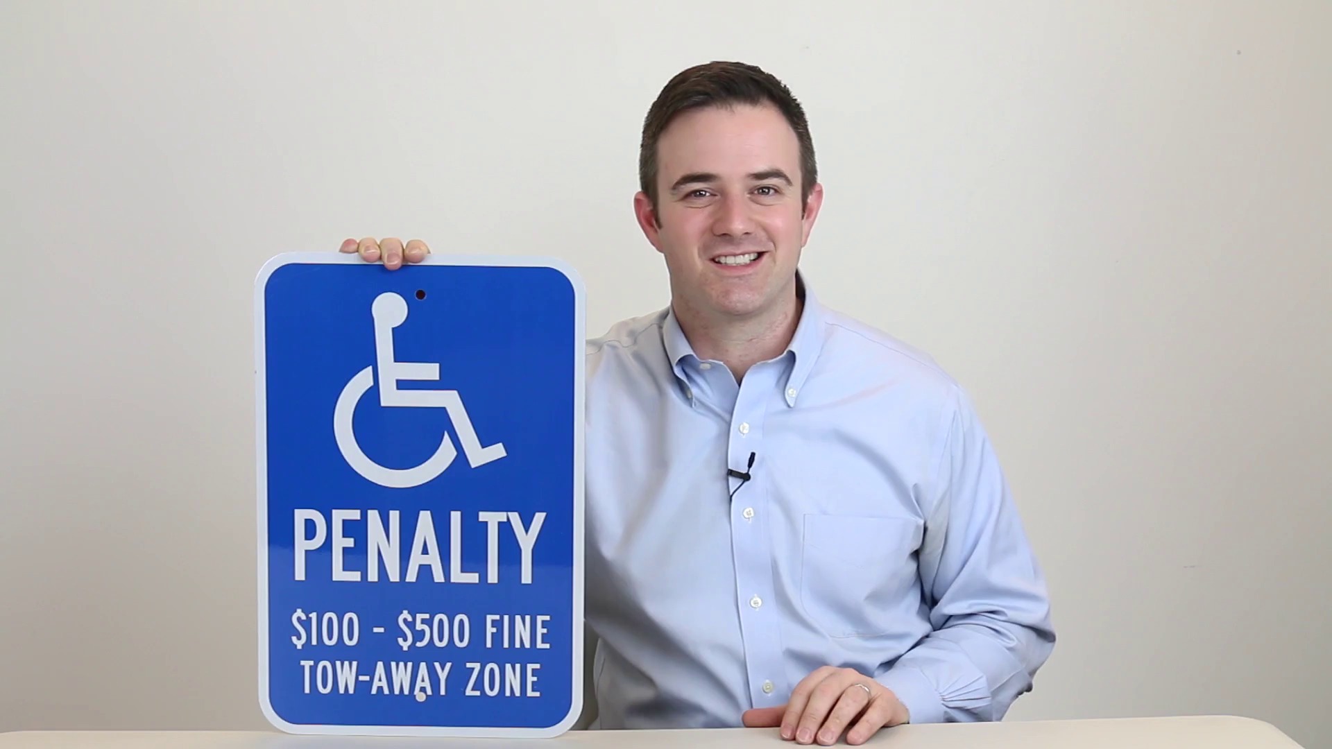 Penalty $100-$500 Fine Tow-Away Zone Sign