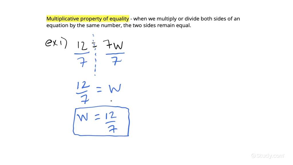 using-the-multiplicative-property-of-equality-with-whole-numbers-fractional-answers-algebra