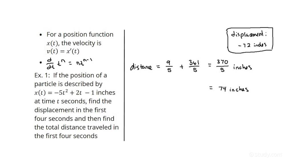solving position problems calculus