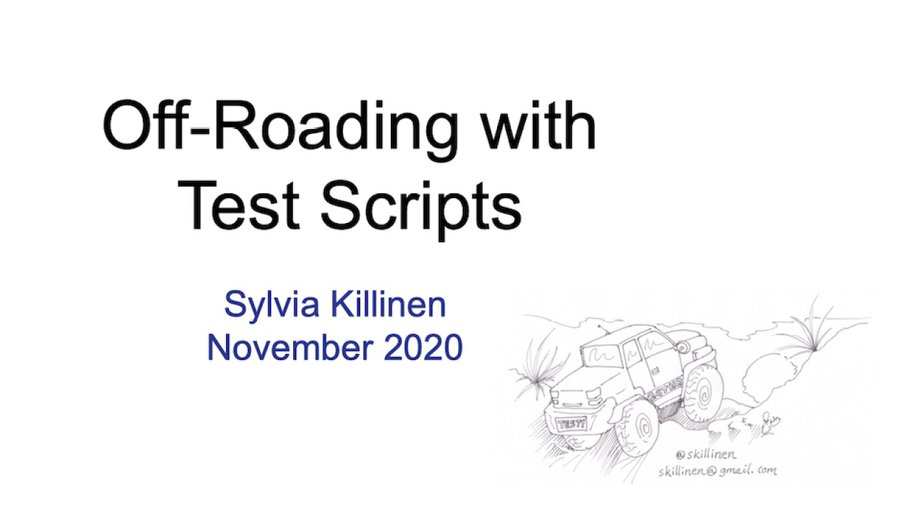 Off-Roading with Test Scripts with Sylvia Killinen image