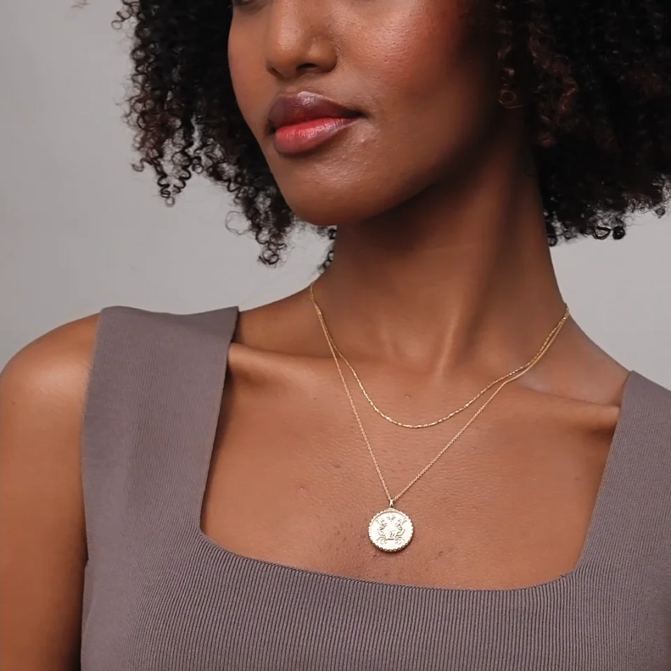 14K Yellow Gold Cancer Zodiac Diamond Pendant