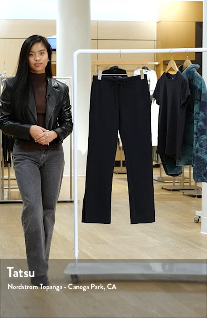 Zella Level Set Straight Leg Slit Hem Track Pants | Nordstrom