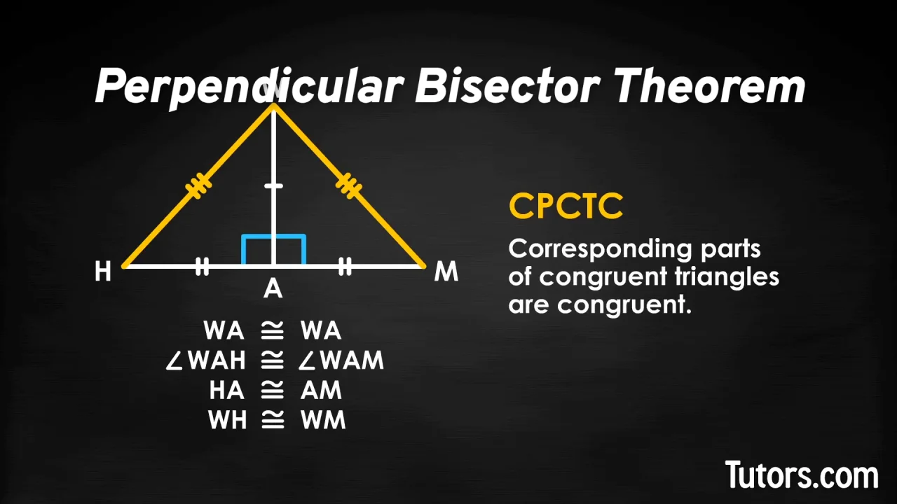 definition of perpendicular bisector