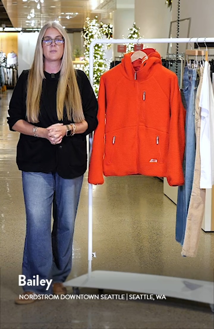 Grin Front Cotton Fleece Zip Hoodie