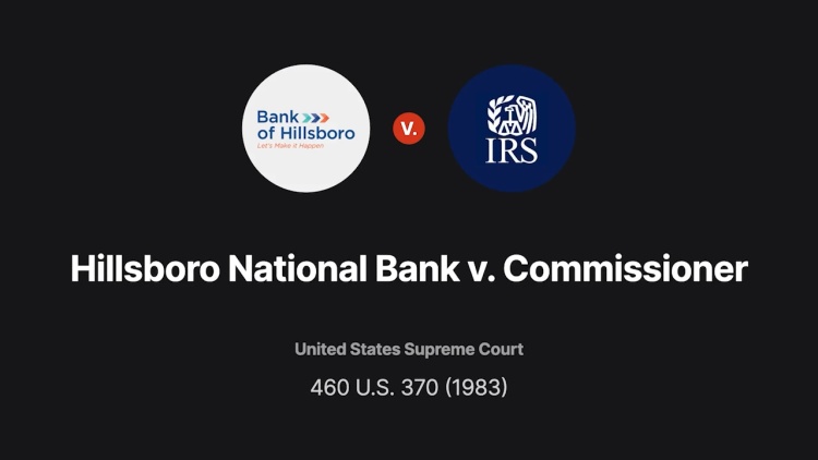 Hillsboro National Bank v. Commissioner