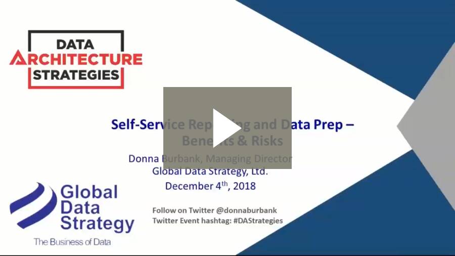 Data Architecture Strategies Self-Service Reporting and Data Prep – Benefits & Risks-20181204 1859-1