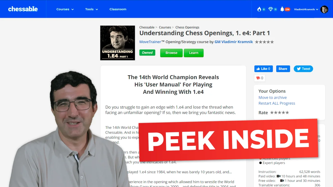 Play Like Vladimir Kramnik - Chess Lessons 